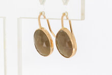 14 karaat rose gouden Saffier hangers - 2,2 cm