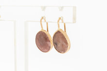 14 karaat gouden Robijn oorhangers - 2,2 cm