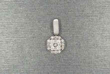 14 karaat goud diamant hanger - 1,8 cm