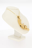 14 karaat gouden revolver hanger - 5 cm