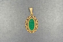 14 karaat gouden filligrain hanger - 3,1 cm