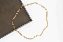 Gourmet ketting 14 karaat rose goud - 48,5 cm