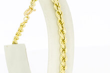 14 karaat goud Koord armband - 22,3 cm