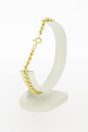 14 karaat goud Koord armband - 22,3 cm