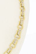 18 karaat gouden bicolor ketting - 50,5  cm
