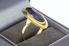 Amethystring 14 karaat goud - 19,8 mm
