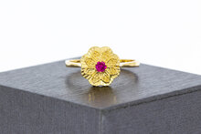 Vintage Robijn ring 18 karaat goud - 18,3 mm