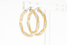 gouden  oorringen 18 karaat - 3,5 cm