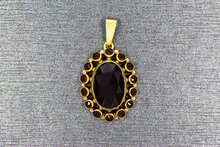 Vintage Granaat hanger 14 karaat goud