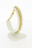 Platte 14 karaat Koningsarmband - 22,9 cm