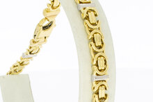 Platte 14 karaat Koningsarmband - 22,9 cm