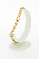 Platte 14 karaat Koningsarmband - 22,9 cm