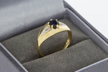 Bicolor 18 Karaat Saffierring  - 16,5 mm