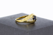 Bicolor 18 Karaat Saffierring  - 16,5 mm