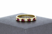 18 Karaat edelsteen aanschuifring - 16,6 mm