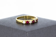 18 Karaat edelsteen aanschuifring - 16,6 mm