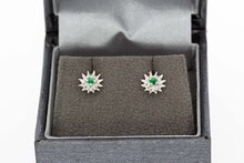 18 karaat Smaragd oorknopjes - 0,7 cm