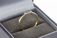 14 karaat diamant Aanschuifring - 18,1 mm