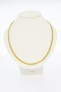 Platte Gourmet ketting 14 Karaat - 60,4 cm