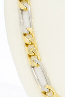 18 Karaat Figaro gouden ketting - 81 cm