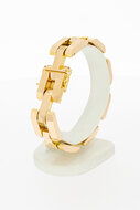 Brede 18 Karaat Tank armband goud - 20,1 cm