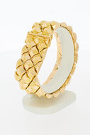 18 Karaat brede gouden armband - 20,2 cm
