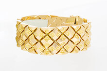 18 Karaat brede gouden armband - 20,2 cm