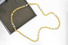 Platte Koningsketting 18 karaat - 73 cm