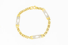 14 karaat platte Koningsarmband - 19,5 cm