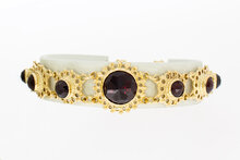 14 karaat Vintage Granaat armband - 19 cm