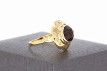 Granaat ring 14 karaat goud - 17,2  mm