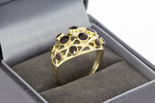 14 karaat Granaat stenen ring - 18,3 mm