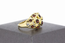 14 karaat Granaat stenen ring - 18,3 mm