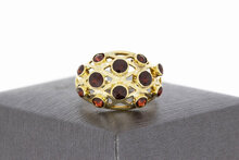 14 karaat Granaat stenen ring - 18,3 mm