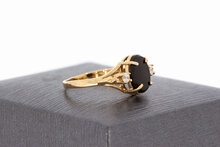 Saffier ring 14 Karaat goud - 16,9 mm