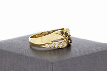 Saffier ring 14 karaat goud - 18,1 mm