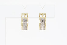 14 Karaat gouden Zirkonia Creolen - 1,3 cm