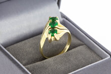 14 Karaat Vintage smaragd ring - 16,7 mm