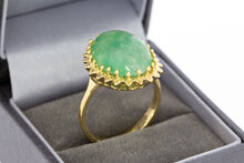 14 Karaat Vintage Aventurijn ring - 19,2 mm