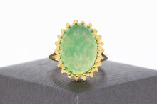 14 Karaat Vintage Aventurijn ring - 19,2 mm