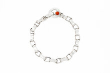 Ankerarmband 18K wit goud - 20,4 cm