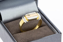 14 Karaat goud Zirkonia heren ring - 19,4 mm