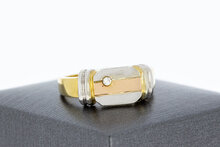 14 Karaat goud Zirkonia heren ring - 19,4 mm