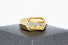 Bicolor 14 Karaat herenring - 19,8 mm