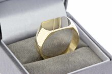 14 Karaat bicolor gouden mannen ring - 20,5 mm