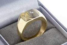 14 karaat goud mannen ring - 18,9 mm
