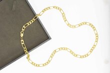 14 karaat Figaro mannen ketting - 61 cm