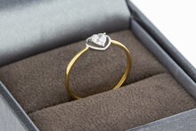 9 karaat dames hartjes ringetje - 15,4 mm