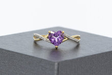 9 karaat Amethyst damesring - 16,9 mm