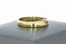 14 karaat dames diamantring - 18,1 mm